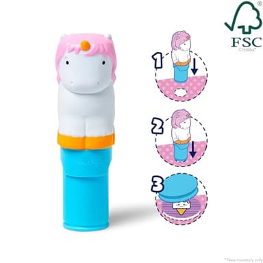 Melissa & Doug Sticker Wow!™ 24-Page Activity Pad and Sticker Stamper, 300 Stickers, Arts and Crafts Fidget Toy Collectible Character – Unicorn Creative Play Travel Toy for Girls and Boys 3+ - Image 4