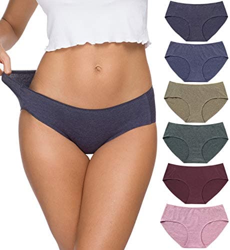 Wealurre Cotton Women's Breathable Panties Seamless Comfort Underwear (3128M, Line Purple) - Image 1