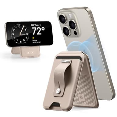 ESR for Magsafe Wallet with Full Find My Functionality, Magnetic Geo iPhone Wallet,3,000g Magnet Strength, Card-Holder with Adjustable Stand, for iPhone 17/16/15/14/13/12 Series, Desert - Image 1