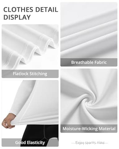 Runhit Men's Compression Long-Sleeve T-Shirt Athletic Compression Base Layer Cool Dry Workout Shirts Sports Running Tops (Camouflage,3XL) - Image 3