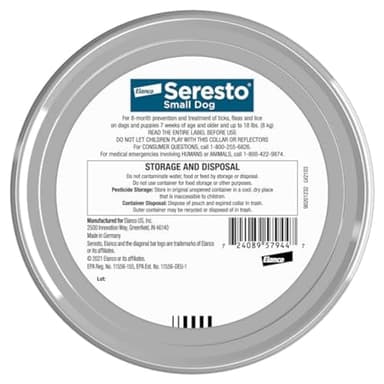 Seresto Small Dog Vet-Recommended Flea & Tick Treatment & Prevention Collar for Dogs Under 18 lbs. | 8 Months Protection - Image 2