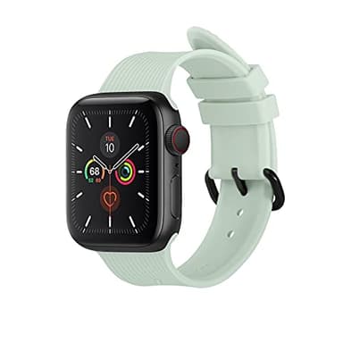 Native Union Curve Strap for Apple Watch 38/40/41/42mm – Water-Resistant Sleek Textured Silicone Strap – Embedded Stainless Steel Hardware – All-Day Versatility (Sage) - Image 1