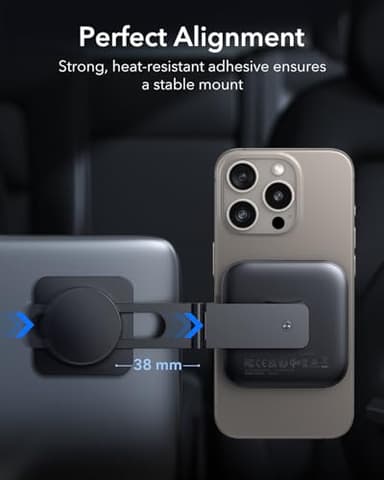 ESR for MagSafe Car Mount Charger, Foldable Dashboard Magnetic Wireless Car Charger, for MagSafe Charging,Tesla Touchscreen Car Phone Holder for iPhone 17/16/15/14/13/12, S25, Pixel 10, Strong Magnets - Image 8