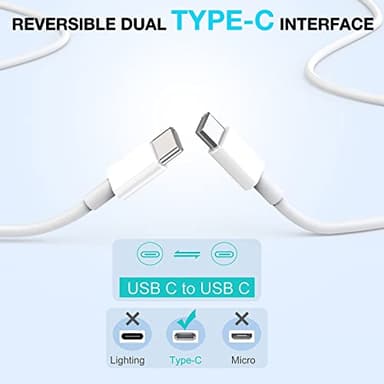 Fast Charging for iPhone 17 16 15 Charger,2Pack 20W USBC Wall Charger Travel Plug Block Phone 16e Charging Cable for iPhone 17 Air/17 Pro/17 Pro Max/16 Pro/16 Pro Max/16 Plus/15/15 Pro/15 Pro Max/iPad - Image 4