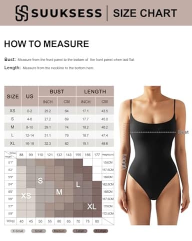 SUUKSESS Women Sexy Square Neck Thong Bodysuit Backless Sleeveless Cami Body Suit Top (Brown, S) - Image 7