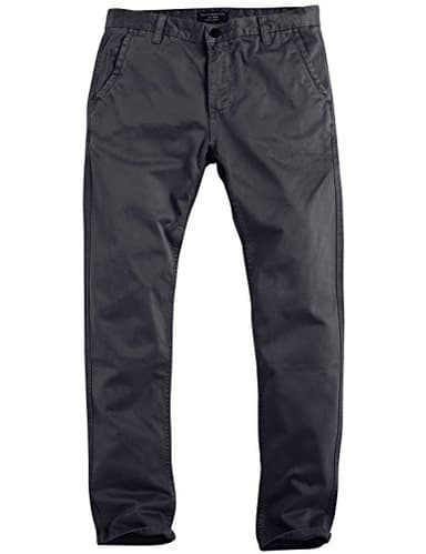 Match Mens Slim Tapered Flat Front Casual Pants (40, Army Gray#2) - Image 3