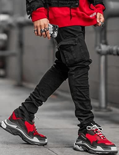 HUNGSON Men's Slim Fit Jeans 7 Pockets Stretch Skinny Denim Pencil Pants Nova Fashion - Image 2