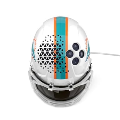 NFL Echo Dot Bundle: Includes Echo Dot | Deep Sea Blue and Limited-Edition NFL Helmet Stand | Miami Dolphins - Image 6