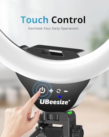 UBeesize 12'' RGB Selfie Ring Light with 62’’ Tripod Stand for Video Recording＆Live Streaming(YouTube, Instagram, TIK Tok), Compatible with Phones, Cameras and Webcams - Image 2