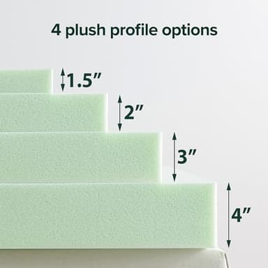 ZINUS 3 Inch Green Tea Memory Foam Mattress Topper, Smaller, More Convenient WonderBox Packaging, Pressure-Relieving Layers, CertiPUR-US Certified, Queen - Image 11