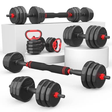 UKEEP Adjustable Dumbbell Set, 55/70/90lbs Free Weight Set with Connector, 3 in1 Dumbbells Set Used as Dumbbell/Barbell/Kettlebell, Fitness Exercises for Home Gym Suitable Men/Women - Image 9
