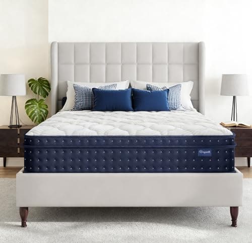Vesgantti Twin Mattress 12 Inch in a Box, Fiberglass Free Hybrid Single Mattress with Individual Pocket Springs & Memory Foam – Medium Firm Feel Support for Back Pain Relief & Cool Sleep, 120-Night - Image 1