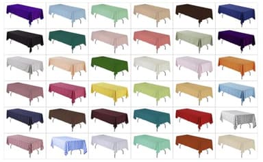 AK TRADING CO. 60 x 102-Inch Rectangular Polyester Tablecloth - Made in USA - Wrinkle-Resistant, Flame Retardant, Durable Party Table Cover, Banquet Tablecloth, Wedding Table Cover - Purple - Image 8