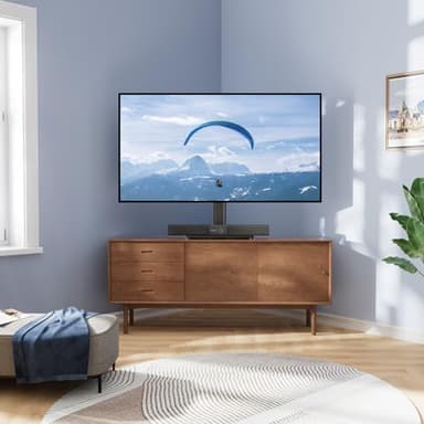 PERLESMITH Swivel Universal TV Stand/Base - Table Top TV Stand for 32-60 inch LCD LED TVs - Height Adjustable TV Mount Stand with Tempered Glass Base, VESA 400x400mm,Holds up to 88lbs PSTVS09 - Image 7