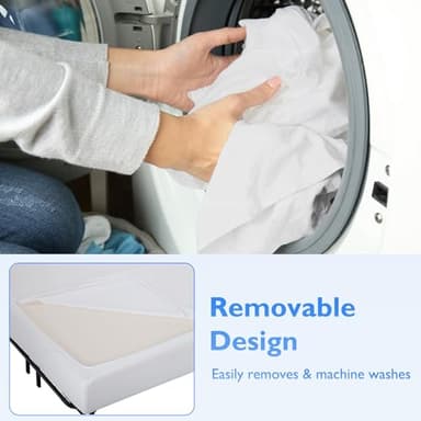 FDW | 5 Inch California King Mattress | Medium Firm | Gel Memory Foam Mattress | White | Bed in a Box, CertiPUR-US Certified | Pressure Relief, Cooling Ventilated Foam | Washable Removable Cover - Image 3