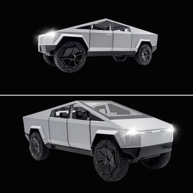 Truck Toy Model: 1/32 Diecast Metal Toy Trucks with Lights and Sounds, Mini Vehicles Toys for Boys, Ages 3 and Up (Silver) - Image 6