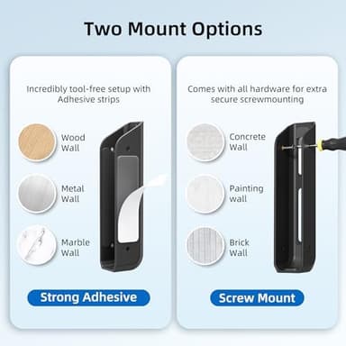 ELETIUO Wall & Under Desk Laptop Mount Holder with Adhesive & Screws in,1.02"/ 26 mm Thick,Anti-Scratch Pads,Universal for MacBooks,Surface,Keyboards,Tablets,Switch &More - Image 4