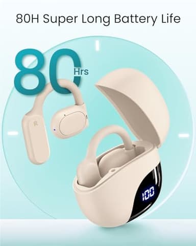 TAGRY Open Ear Headphones 80H Beige - Image 2