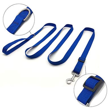 10FT Adjustable Dog Leash, Nylon Dog Leashes for Medium Large Dogs (Blue) - Image 3