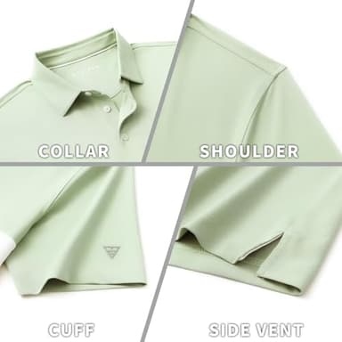 M MAELREG Mens Polo Shirt Short Sleeve Casual Solid Quick Dry Fit Lightweight Performance Sport Mens Golf Shirt - Image 5