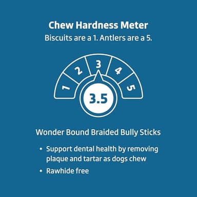Amazon Brand - Wonder Bound Braided Bully Sticks, All-Natural, Highly Digestible, Long Lasting Dog Beef Treats, 6 inch, 3 Count - Image 4