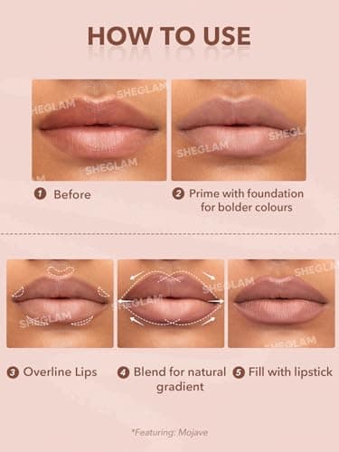 SHEGLAM Lip Liner Creamy Matte Pencil High Pigment Not Easy to Fade Silky Smooth Matte Contour Tint Lip Makeup-Mojave - Image 6