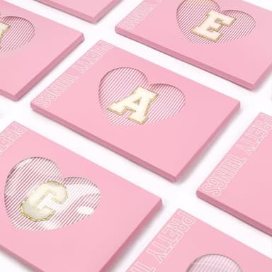 2 PCS Initial Makeup Bags for Women: Cosmetic Bag for Travel Toiletry - Birthday Gifts for 11 12 13 14 15 16 17 18 Years Old Girl Graduation Teacher Gift- Teen Girl Gifts Trendy Stuff - Pink A - Image 5