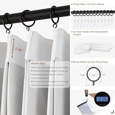 INOVADAY Pinch Pleated Curtains, 100% Light Blocking Linen Pinch Pleat Blackout Curtains for Bedroom, Thermal Insulated Blackout Drapes 2 Panels Set for Living Room - Sand Beige, W40 x L108 - Image 5