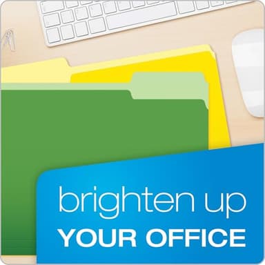 Pendaflex Two-Tone Color File Folders, Letter Size, Assorted Colors (Bright Green, Yellow, Red, Blue), 1/3-Cut Tabs, Assorted, 36 Pack (03086), 4-color - Image 4