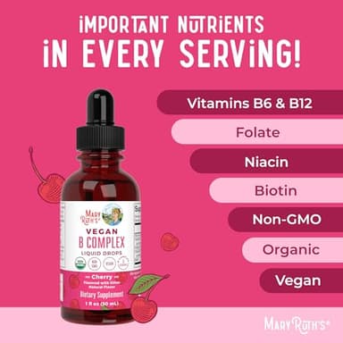 MaryRuth Organics Vitamin B Complex | B Vitamins Complex | Biotin | Vitamin B12 | Niacin | Folate | Metabolic Support Supplement | Vegan | USDA Organic | Non-GMO | Gluten Free | 2 Month Supply - Image 7