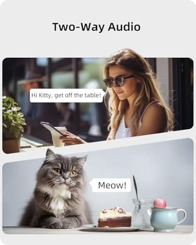 blurams Indoor Camera 2K, Cameras for Home Security 5G&2.4GHz, 360° Pet Camera w/Motion Tracking, Phone App, 2-Way Audio, IR Night Vision, Siren, Works with Alexa & Google Assistant - Image 6