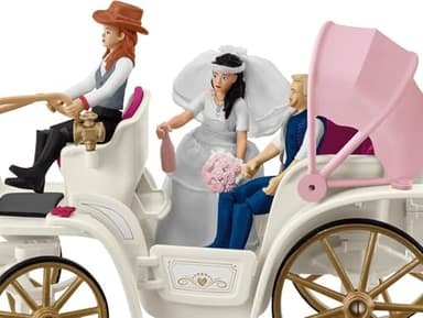 Schleich Horse Club - Wedding Carriage Playset with Horse and Carriage with Bride and Groom Figurines - Ages 5+ - Image 9
