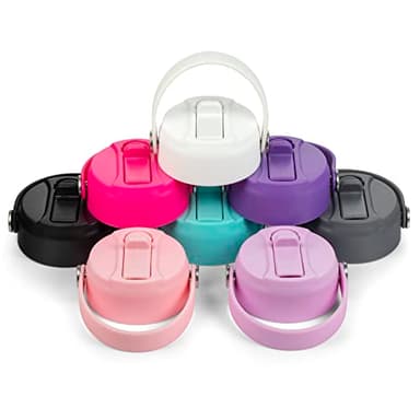 Straw Lid for Hydro Flask Wide Mouth Water Bottles, Top Lids with Straw Compatible with Hydro Flask 32 41 oz, Replacement Cap Wide Mouth Accessories Flip Lid Flex Handle, Black - Image 6