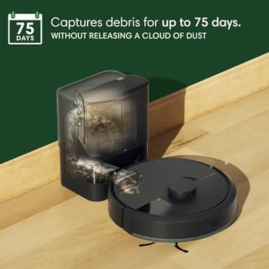 iRobot Roomba 105 Vac Robot Vacuum with AutoEmpty Dock - Self-Empties for 75 Days, Easy to use, Intense Power-Lifting Suction, LiDAR Navigation, Multi-Surface Cleaning, Cleans in Neat Rows - Image 3
