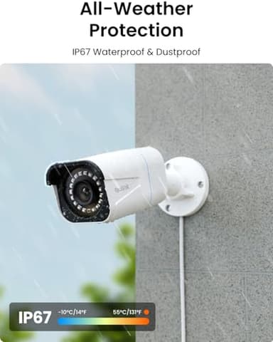 REOLINK 8CH 4K Security Camera System, 6pcs H.265 Bullet Wired PoE Cameras for Home Security Outdoors, Smart Person Vehicle Detection, 8CH NVR Recorder with 2TB HDD for 24-7 Recording, RLK8-800B6 - Image 7