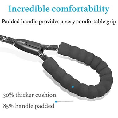iYoShop Dual Dog Leash - 360° Swivel, No Tangle Walking Leash with Shock Absorbing Bungee for Two Dogs (Large, 25-150 lbs, Black) - Image 4