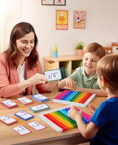 JoyCat Flash Cards for Kids Ages 4-8, Math Flash Cards & Chart, Math Learning Tools Game for Addition Subtraction Division Multiplication, Fit for Kindergarten 1st 2nd 3rd 4th 5th 6th Grade - Image 2