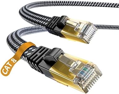 10ft Cat 8 Ethernet Cable, High Speed Network Cable with RJ45 Connectors for Printer, Router, Gaming Console - Image 2