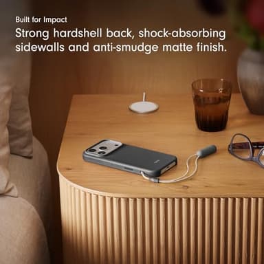 Beats iPhone 17 Pro Kickstand Case with MagSafe & Camera Control, Built in Stand & Lanyard, Matte Finish with Microfiber Lining – Granite Gray - Image 6