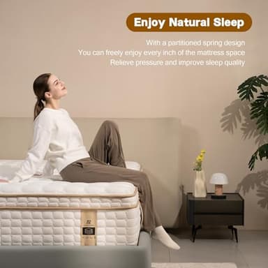 Queen Mattress,12 Inch Queen Size Mattresses in a Box,Memory Foam Hybrid Mattress ,with Individual Pocket Spring for Motion Isolation & Silent Sleep&Lumbar Support & Pressure Relief,Medium Firm - Image 6
