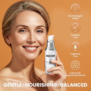 Korean Vitamin C Face Serum: 23% Pure Vitamin C + Hyaluronic Acid, Vitamin E & Ferulic Acid – Anti-Aging Serum for Wrinkles, Dark Spots & Mature Skin – 1 fl oz – Korean Skincare for Radiant Glow - Image 6