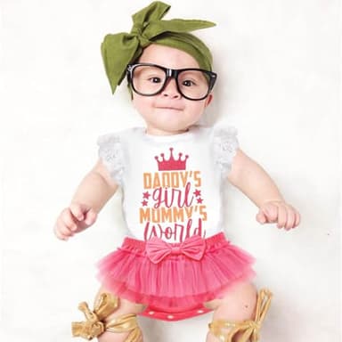 ZOELNIC Baby Girl Summer Clothes Infant Ruffles Romper Shorts Set Floral Summer Outfits Cute Baby Clothes Girl (White#1, 6-9 Months) - Image 2