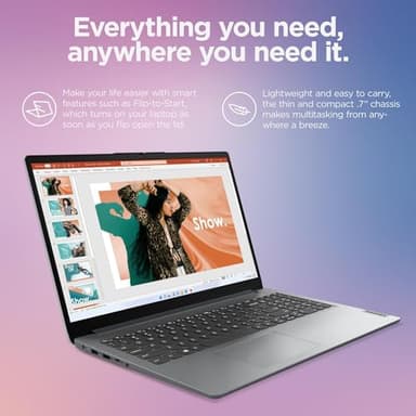 Lenovo IdeaPad 1 Laptop Computer for Home and Business Student, 32GB DDR4 RAM, 1TB PCIe SSD, 15.6" FHD, Intel Dual-Core Processor, WiFi 6, Bluetooth, Type-C, HDMI, Windows 11 Pro(Renewed) - Image 3