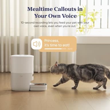 Pawsync Automatic Cat Feeder, WiFi Smart Scale Tracks Pet's Food Intake, App Control, 3.6L Timed Food Dispenser for Cats and Dogs, Up to 10 Meals Per Day, Stainless Steel Bowl, Dual Power Supply - Image 6