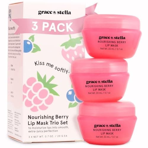 grace & stella Award Winning Lip Butter - Lip Balm Hydrating - Nourishing Lip Mask (3-pack) Airplane Travel Essentials, Beach Vacation and Purse Essentials - Lip Moisturizer for Dry Lips - Vegan - Image 1