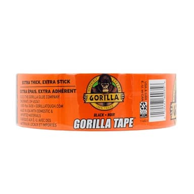 Gorilla Duct Tape, Black Tape, 1.88" x 35 yd (Pack of 1) - Heavy Duty and Weather Resistant for Indoor or Outdoor - Image 7