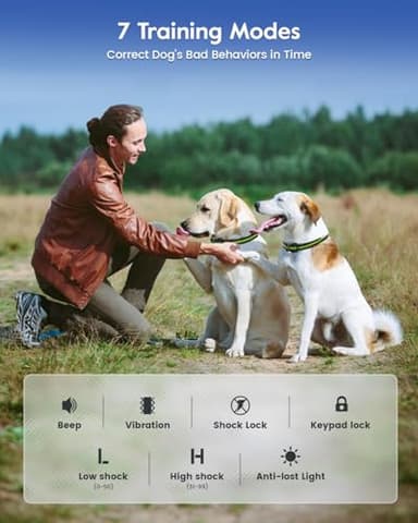 Dog Training Collar with 7 Training Modes, 4200Ft Remote Electronic Dog Shock Collar, Electric Shock Collar for Small Medium Large Dogs (Green) - Image 9