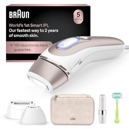 Braun Smart IPL, Skin i·Expert Pro 7: at Home Laser Hair Removal for Women and Men, Permanent Visible Hair Reduction, with Free App, Vanity Case, Venus Razor, 2 Smart Heads, Facial Trimmer, IPL7219 - Image 1