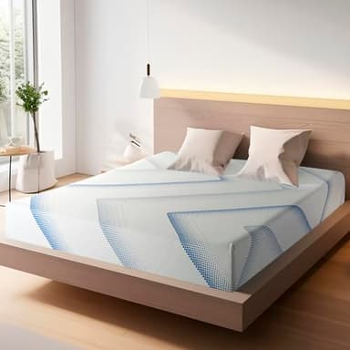 BreezeRest Queen Mattress Medium Firm 12 Inch Memory Foam Colchones Bed in a Box Cooling Gel Green Tea Queen Size Mattress with Breathable Soft Fabric Cover CertiPUR-US Pressure Relieving - Image 2