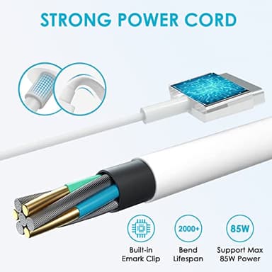 NSPENCM 85W Mac Book Pro Charger, Replacement AC 85w 2T-Tip Connector Power Adapter,Laptop Charger Compatible with MacBook pro & Mac Book Pro 13 inch-15 inch Retina After Mid 2012 - Image 5